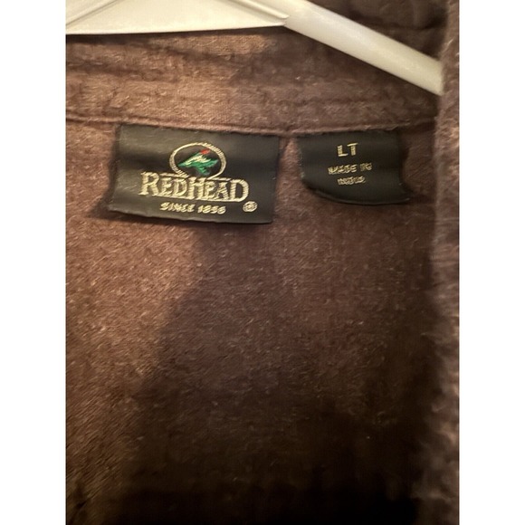Red Head Men's Brown Flannel Cotton‎ Button Down, Size Large Tall - Picture 3 of 4